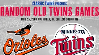 Random Games: Baltimore Orioles at Minnesota Twins (04/15/2000)