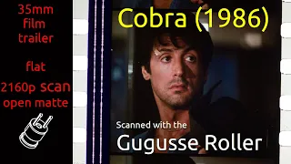 Cobra (1986) 35mm film trailer, flat open matte, 2160p