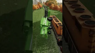 Farming Simulator 22 - Train vs Harvester #shorts #fs22 #farmingsimulator22 #funny