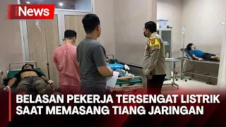 Nahas! 12 Pekerja Tersengat Listrik saat Memasang Tiang Jaringan di Kab. Sukabumi