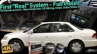 First "Real" Sound System - Full Install! New Head unit, 1/0 Big 3 Wiring, Amps, Subs (Video 1)