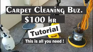 Make over $100 hr VLM carpet cleaning Low start up - Step by step process