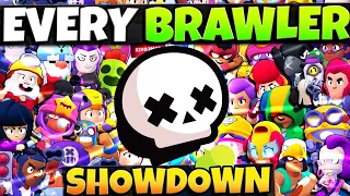 Playing ALL 37 BRAWLERS in SHOWDOWN! Can We Win EVERY Game?!