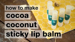 How to Make DIY Cocoa Coconut Sticky Lip Balm // Humblebee & Me