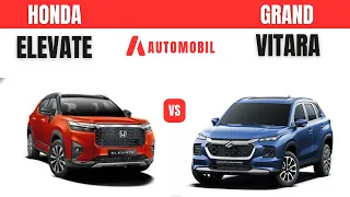 Honda Elevate vs Maruti Suzuki Grand Vitara Comparison | Grand Vitara vs Honda Elevate | Automobil