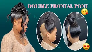 MUST WATCH!! Double Frontal Ponytail Tutorial😍😍#highponytail #uprettyhair