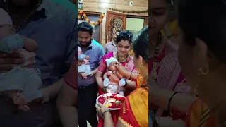 12 वर्षांनी आल्या दोन चिमुकल्या लक्ष्मी घरी😍👯‍♀️👶| Hruta & Hrutvi❤️ |P3K Vlogs| #shorts #viral