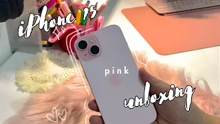 iPhone 15 (pink) 🌸 unboxing and set-up | 📲 transfer from android to apple quick guide | 🇵🇭✨