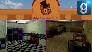 Gmod FNAF | Review | Brand New Custom Freddy Fazbear's Pizza Day Map! 2 New Rooms!