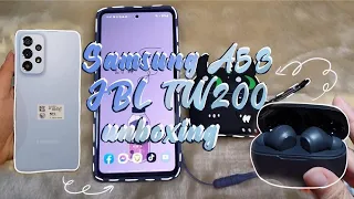 UNBOXING | Samsung Galaxy A53 | JBL TW200 | Accessories | ASMR