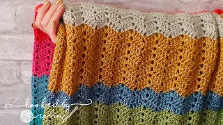 Crochet Peephole Chevron Stitch EASY ONE ROW REPEAT 🧶