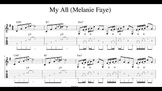 My All (Melanie Faye Guitar Cover) Transcriptions Tab & Sheet Music