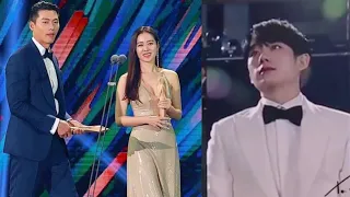 Jung hae in reaction over Hyun Bin & Son ye Jin won tik tok popularity award at 56th baeksung award