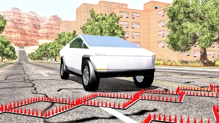 Massive Spike Strip Pileup Crashes #61 – BeamNG Drive | CrashBoomPunk