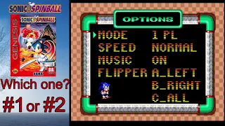 Which do you prefer? Sonic Spinball Options music comparison on original Sega Genesis hardware