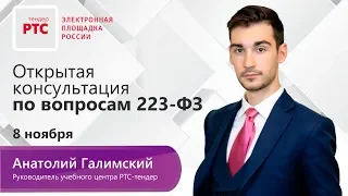 Открытая консультация по вопросам 223-ФЗ (08.11.2019)