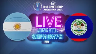 Argentina v Belize | Full Basketball Game | FIBA U18 AmeriCup 2024