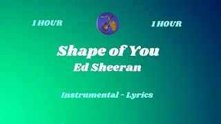 Ed Sheeran - Shape Of You - Instrumental - 1 HOUR LOOP (Lyrics)