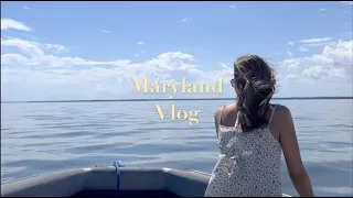 Maryland vlog 🇺🇸 Washington DC🏛️ | Boat day🚤 | Tubing | Kneeboarding