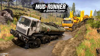 Spintires MudRunner Kamaz  Phantom Monster Dump Truck Driving Through Road Collapse #spintires