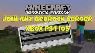 Minecraft | How to join ANY Bedrock server on PS4/XBOX/IOS | CROSSPLAY