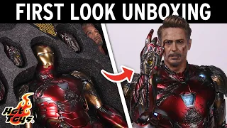 Hot Toys Iron Man MK85 Battle Damaged Avengers Endgame Figure Unboxing | Sideshow First Look