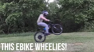 I BUILT AN E-BIKE THAT WHEELIES! / 1ST TEST RIDE