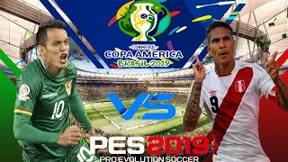 BOLIVIA vs. PERÚ - Copa América 2019 - Fase de Grupos - 18/6/19 - PES 2019