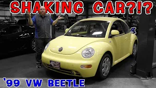 SHAKING CAR? What causes vibrations in ANY vehicle? CAR WIZARD explains how using a ‘99 VW Beetle