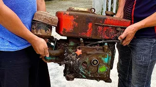 Restoration old D6 diesel engine | Restore and repair old D6 diesel engine