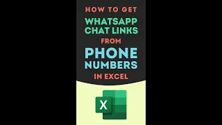 Excel Pro Trick Get Whatsapp links from Phone Numbers in Excel with CONCATENATE + HYPERLINK Function