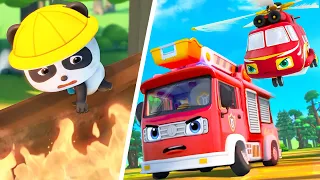Super Firefighter Rescue Team | Police Car, Ambulance | Cartoon for Kids | BabyBus - Cars World