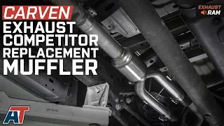 2009-2018 Ram 1500 Carven Competitor Direct Replacement Muffler 5.7L Exhaust Sound Clip & Install