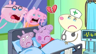 Poor George and Dad!!! Doctor Rebecca Rabbit, Please try to help... Peppa Pig Funny Animation