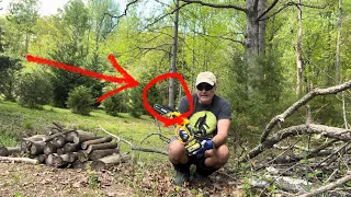 Bigfoot Sasquatch Captured On Video Of Unboxing And Testing Imoulive 6" Electric Mini Chainsaw 21V