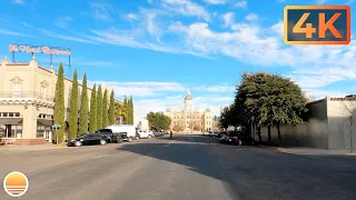 Marfa, Texas in Presidio County. An UltraHD 4K Real Time Driving Tour of a Small Town in West Texas.