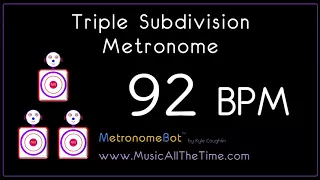 Triple subdivision metronome at 92 BPM MetronomeBot