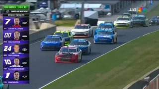 FINAL LAPS OF STAGE 2 (HEMRIC GETS IN GRASS) - 2023 ROAD AMERICA 180 - 2023 NASCAR XFINITY SERIES