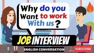 Job interview in English(Practice English Conversation) Improve English Speaking Skills everyday!🗣