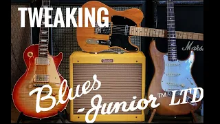 Tweaking a Fender Blues Junior LTD using Strat, Tele and Les Paul!