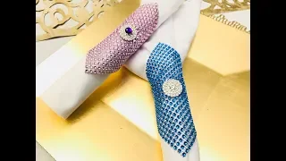 Glam DIY Napkin Rings | Dollar Store Napkin Rings | Quick & easy DIY Napkin Rings | Totally Dazzled