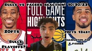 BULLS PLAYOFFS? BULLS at PACERS | FULL GAME HIGHLIGHTS | October 30, 2023 | REACTION