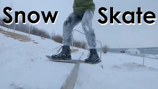 Snowskate: Mit LONGBOARD & Skateboard im SCHNEE fahren [Spaß garantiert!] | Longboarding Germany