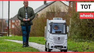 Uncle builds huge remote controlled truck for nephew | SWNS