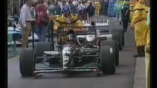 Andrea Moda Formula - 1992 Monaco Grand Prix (action + interview)