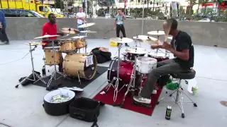 Duelo de bateristas en el Strip de Las Vegas