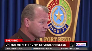 Woman with 'F__k Trump' sticker arrested on old warrant