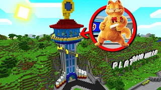 APARECE GARFIELD EN LA CASA DE PAW PATROL EN MINECRAFT 🐱