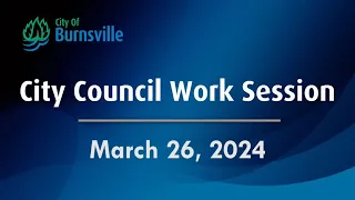 City Council Work Session - 26 Mar 2024