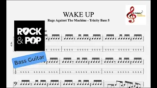 WAKE UP - Rage Against The Machine - Trinity Bass Guitar  5  ( DEMO AND BACKING TRACK )